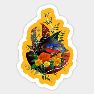 bird in his own paradise Sticker